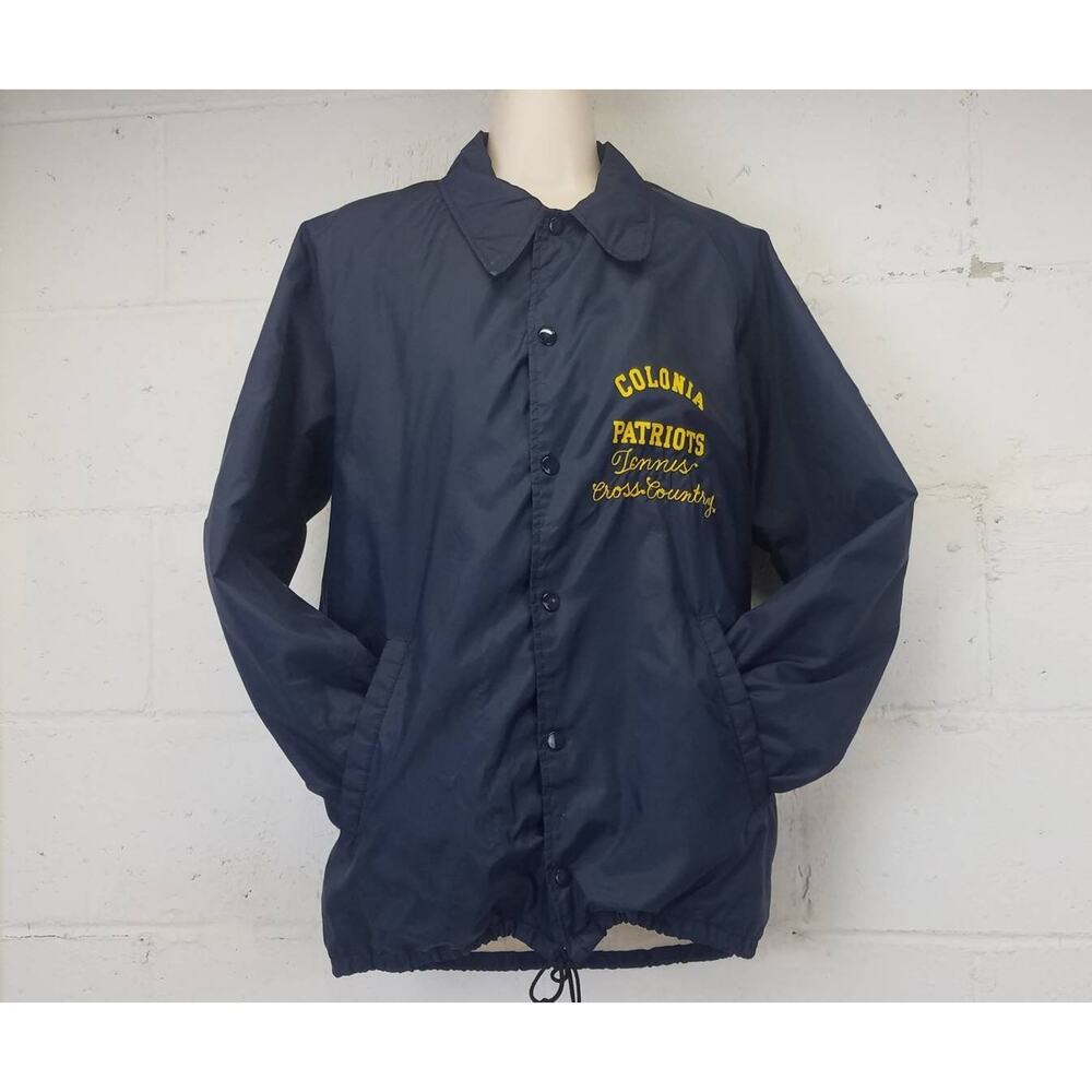 Vintage Windbreaker Jacket Chain Stitch Embroidery Sports Jacket Colonia NJ